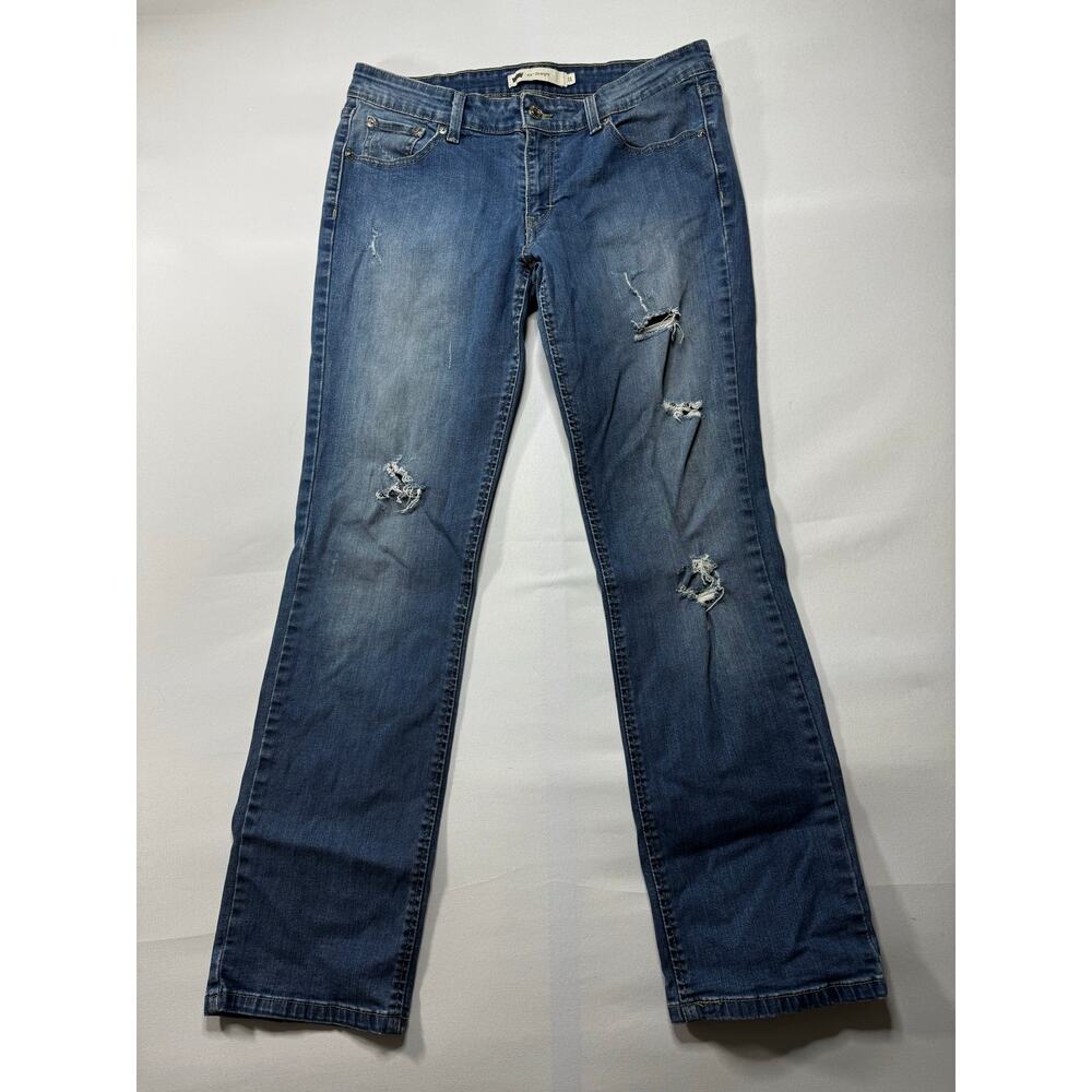 Levi's 518 Women's Distressed Straight Leg Blue Jeans - Size 11 (32x30)*